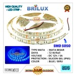 LED Strip Brilux SMD 5050 Mata Besar | IP 65 - Outdoor - Blue / Biru